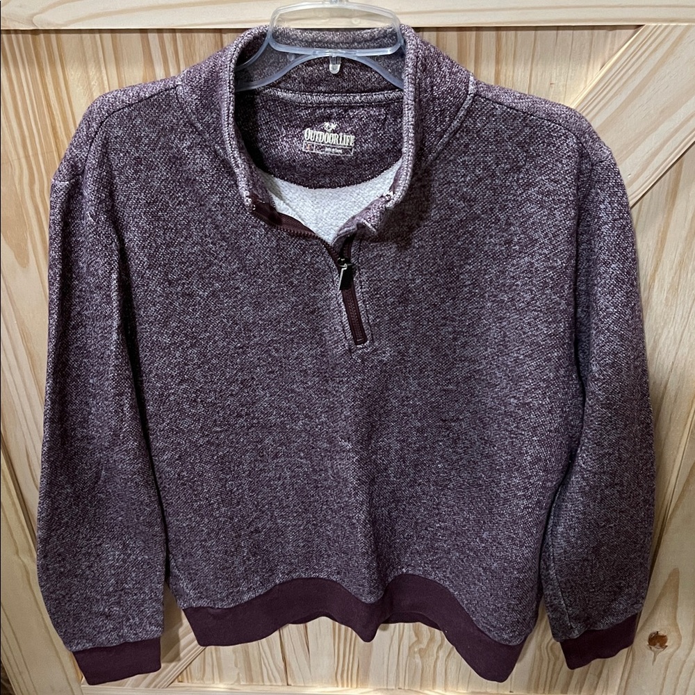 Outdoor Life Burgundy Fleece Pullover